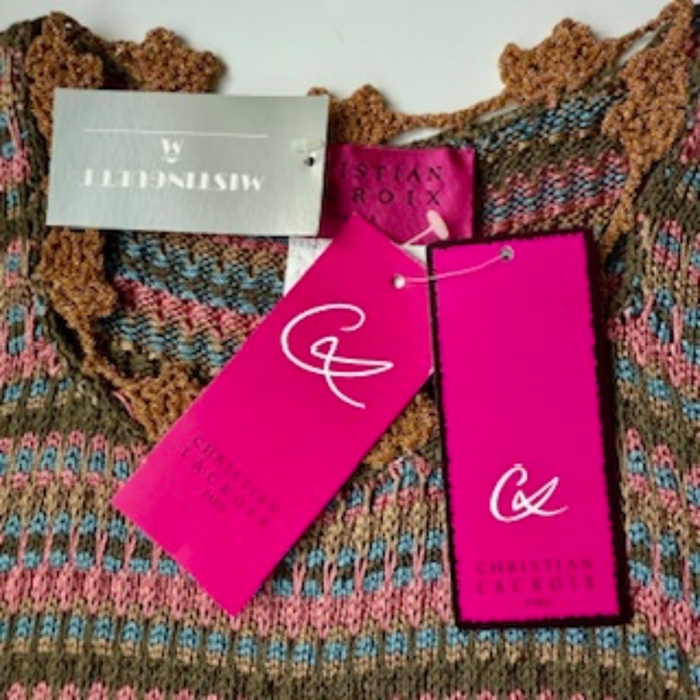 NWT Authentic original designer Christian Lacroix knit skirt and top set